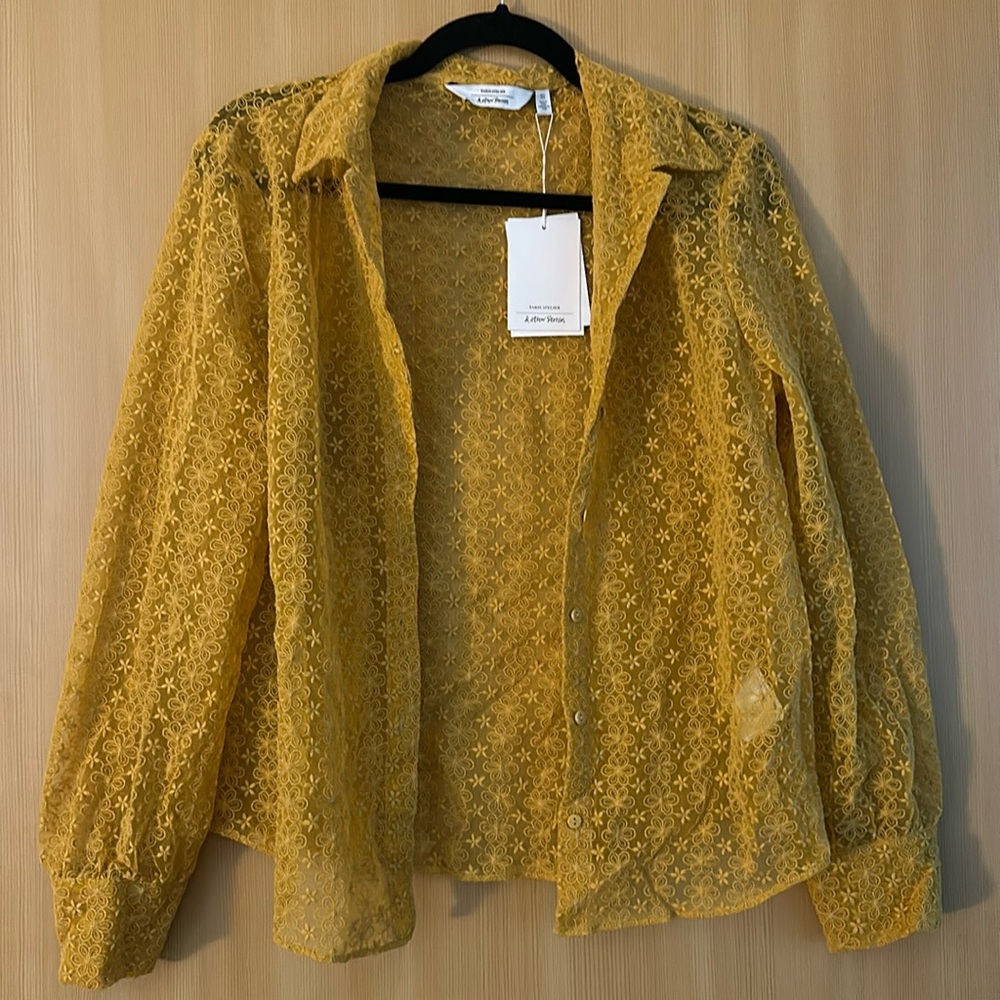 & other stories button down sheer top ✨